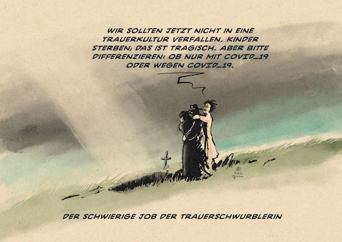 Cartoon: Trauerschwurblerin Prien (medium) by Guido Kuehn tagged prien,covid,corona,prien,covid,corona