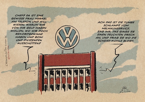 Cartoon: VW fordert Förderung (medium) by Guido Kuehn tagged corona,covid,diesel,steuer,vw,corona,covid,diesel,steuer,vw