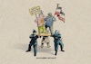 Cartoon: Der Scahsen-Schild (small) by Guido Kuehn tagged polizei,querdenker,sachsen,nazis