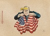 Cartoon: Divided States of America (small) by Guido Kuehn tagged trump,usa,america,elections