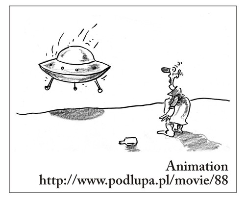 Cartoon: UFO (medium) by Darek Pietrzak tagged animation