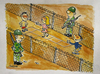 Cartoon: between the borderlines (small) by ismailozmen tagged soldier border ismail özmen