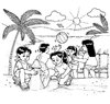 Cartoon: childrens in the beach (small) by jayson arellano tagged bonding