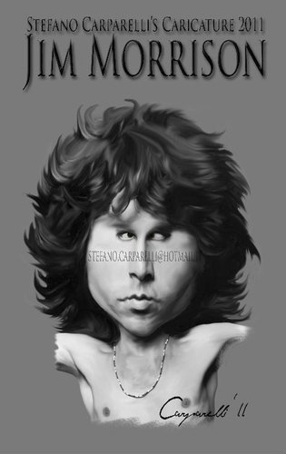 Cartoon: Jim Morrison (medium) by carparelli tagged caricature