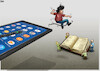 Cartoon: Breaking free digital addictions (small) by miguelmorales tagged addictiions,digital,book,family