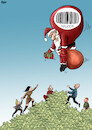 Cartoon: Inflation and Christmas (small) by miguelmorales tagged inflation christmas santa gift economy recession