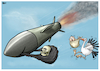 Cartoon: Life and Death (small) by miguelmorales tagged life,death,war,rocket,bomb,ukraine,russia,stork