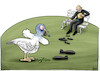 Cartoon: Peace in times of war (small) by miguelmorales tagged war,peace,pigeon,putin,bombs,crimes