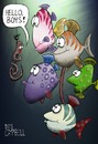 Cartoon: Gone fishing (small) by campbell tagged worm,fish,fishing,underwater