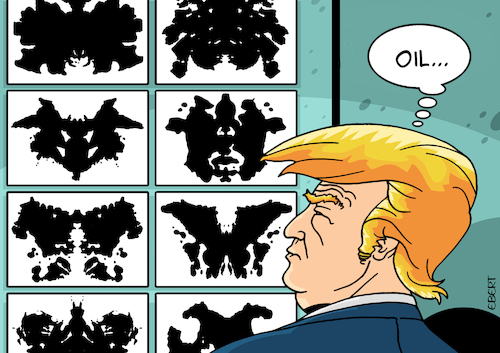 Cartoon: Psychological test (medium) by Enrico Bertuccioli tagged trump,donaldtrump,venezuela,maduro,nicolasmaduro,oil,greed,money,economy,naturalresources,naturalresourcesexploitation,capitalism,colonialism,neocolonialism,imperialism,americanimperialism,power,control,newworldorder,political,politicalcartoon,politicalcartoons,editorialcartoon,editorialcartoons,trump,donaldtrump,venezuela,maduro,nicolasmaduro,oil,greed,money,economy,naturalresources,naturalresourcesexploitation,capitalism,colonialism,neocolonialism,imperialism,americanimperialism,power,control,newworldorder,political,politicalcartoon,politicalcartoons,editorialcartoon,editorialcartoons