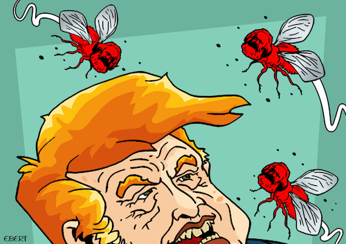 Cartoon: Red flies (medium) by Enrico Bertuccioli tagged trump,donaldtrump,communism,capitalism,socialism,usa,unitedstates,usaelections,uspresidentialelections,midtermelections,midterm,massdistraction,weaponofmassdistraction,poiliticalpropaganda,maga,authoritarianism,republicans,democrats,populism,political,politicalcartoons,politicalcartoon,editorialcartoons,editorialcartoon,trump,donaldtrump,communism,capitalism,socialism,usa,unitedstates,usaelections,uspresidentialelections,midtermelections,midterm,massdistraction,weaponofmassdistraction,poiliticalpropaganda,maga,authoritarianism,republicans,democrats,populism,political,politicalcartoons,politicalcartoon,editorialcartoons,editorialcartoon