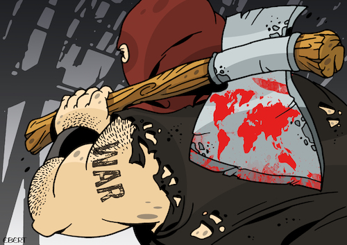 Cartoon: The executioner (medium) by Enrico Bertuccioli tagged war,bloodshed,political,barbaric,past,conflict,resistance,army,military,global,world,government,authoritarianism,nationalism,business,money,humanbeings,humanity,dictatorship,safety,security,massexecution,peace,dialogue,diplomacy,menace,threat,aggression,invasion,war,bloodshed,political,barbaric,past,conflict,resistance,army,military,global,world,government,authoritarianism,nationalism,business,money,humanbeings,humanity,dictatorship,safety,security,massexecution,peace,dialogue,diplomacy,menace,threat,aggression,invasion