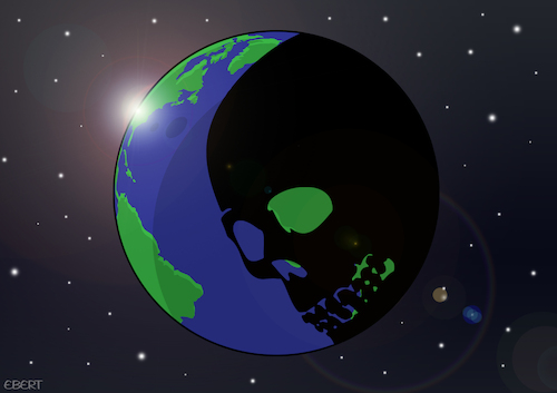 Cartoon: Total eclipse (medium) by Enrico Bertuccioli tagged earth,planetearth,eclipse,totaleclipse,climatecrisis,climatechange,environmentalcrisis,consumption,energyconsumption,naturalresources,naturalresourcesconsumption,naturalresourcesexploitation,war,worldwar,nuclearwar,atomicwar,environment,energy,cleanenergy,greenenergy,political,politicalcartoon,politicalcartoons,editorialcartoon,editorialcartoons,earth,planetearth,eclipse,totaleclipse,climatecrisis,climatechange,environmentalcrisis,consumption,energyconsumption,naturalresources,naturalresourcesconsumption,naturalresourcesexploitation,war,worldwar,nuclearwar,atomicwar,environment,energy,cleanenergy,greenenergy,political,politicalcartoon,politicalcartoons,editorialcartoon,editorialcartoons