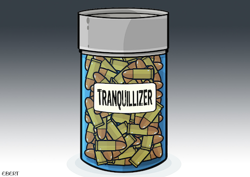Cartoon: Tranquillizer (medium) by Enrico Bertuccioli tagged weapons,guns,arms,armsbusiness,armsindustry,selfdefense,safety,crime,security,police,policestate,armscontrol,criminality,gunlicence,guncontrol,political,politicalcartoons,politicalcartoon,editorialcartoon,editorialcartoons,weapons,guns,arms,armsbusiness,armsindustry,selfdefense,safety,crime,security,police,policestate,armscontrol,criminality,gunlicence,guncontrol,political,politicalcartoons,politicalcartoon,editorialcartoon,editorialcartoons