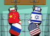Cartoon: The big match (small) by Enrico Bertuccioli tagged iran,usa,unitedstates,israel,trump,donaldtrump,netanyahu,benjaminnetanyahu,usairanwar,israeliranwar,middleeast,middleeastcrisis,crisisinthemiddleeast,hamas,hezbollah,mojtabakhamenei,terrorism,religion,religiousextremism,religiouswar,islam,islamism,jews,zionism,palestine,political,politicalcartoons,politicalcartoon,editorialcartoon,editorialcartoons