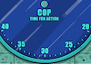 Cartoon: The COP clock (small) by Enrico Bertuccioli tagged cop,climatechange,globalwarming,global,world,planet,earth,political,policy,exploitation,money,business,economy,greed,commerce,future,power,industrialization,welfare,richness,control,co2,pollution,carbon,environment
