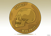 Cartoon: War prize (small) by Enrico Bertuccioli tagged war,peace,nobelprize,nobelpeaceprize,worldwar,coin,warmonger,warmongering,politicalcartoon,editorialcartoon,political,politicalcartoons