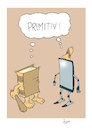 Cartoon: Old Media vs. New Media (small) by Tim Posern tagged literatur,modern,medien,media,smartphone,elektronik