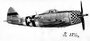 Cartoon: Republic P-47D Thunderbolt!! (small) by Teruo Arima tagged aircraft,airplane,military,war,fighter