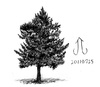 Cartoon: Tree (small) by Teruo Arima tagged tree plant chinko manko three