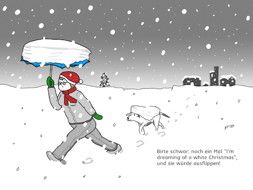 Cartoon: White Christmas (medium) by Birtoon tagged schnee,weihnacht