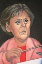 Cartoon: Dirigent Frau Merkel (small) by Cassou tagged politics,angela,merkel,famous,people,international,economy