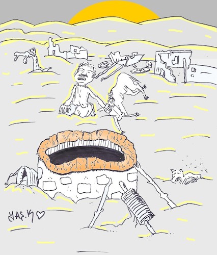 Cartoon: arid life (medium) by yasar kemal turan tagged arid,life