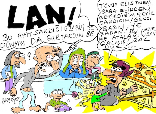 Cartoon: Ark of the Covenant (medium) by yasar kemal turan tagged ark,of,the,covenant