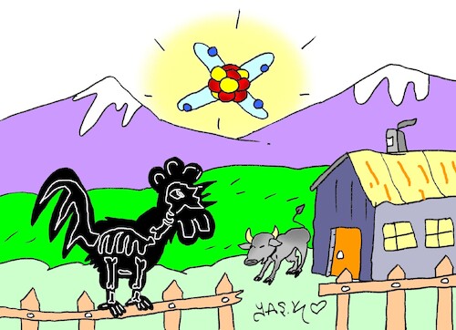 Cartoon: artificial sun (medium) by yasar kemal turan tagged artificial,sun