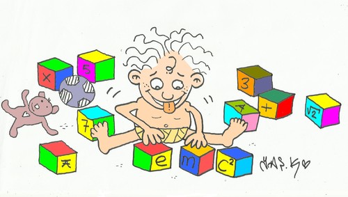 Cartoon: baby Einstein (medium) by yasar kemal turan tagged baby,einstein