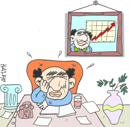 Cartoon: bankruptcy (medium) by yasar kemal turan tagged bankruptcy,economy,indicator,crisis