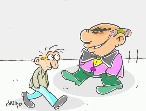 Cartoon: behind the ear (medium) by yasar kemal turan tagged behind,the,ear