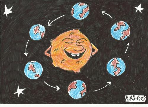 Cartoon: SÜPERMOON 2 (medium) by yasar kemal turan tagged moon,big