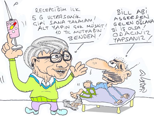 Cartoon: Bill Gates (medium) by yasar kemal turan tagged bill,gates