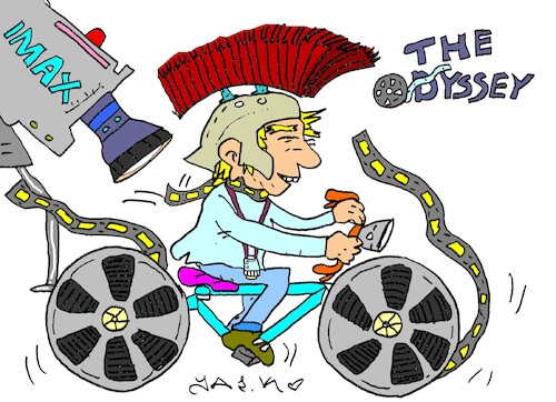 Cartoon: cinematic miracle (medium) by yasar kemal turan tagged cinematic,miracle
