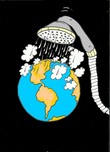 Cartoon: cleaning (medium) by yasar kemal turan tagged shower,world,cleaning
