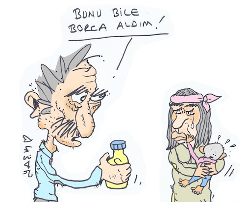 Cartoon: cyanide deaths (medium) by yasar kemal turan tagged cyanide,deaths