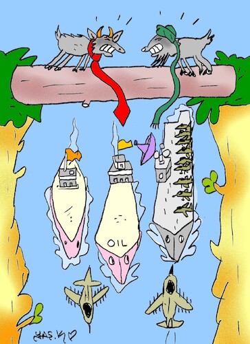 Cartoon: Death in Hormuz (medium) by yasar kemal turan tagged death,in,hormuz