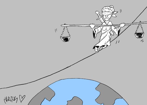 Cartoon: denge (medium) by yasar kemal turan tagged denge