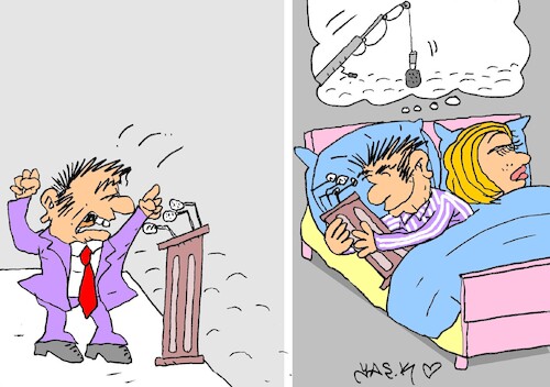 Cartoon: distorted politics (medium) by yasar kemal turan tagged distorted,politics