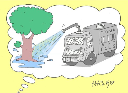 Cartoon: eco-friendly panzer (medium) by yasar kemal turan tagged eco,friendly,panzer