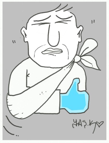Cartoon: facebook (medium) by yasar kemal turan tagged facebook
