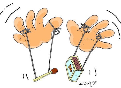 Cartoon: Fascism is making progress (medium) by yasar kemal turan tagged fascism,is,making,progress