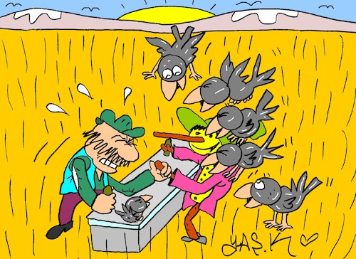 Cartoon: final bet (medium) by yasar kemal turan tagged final,bet