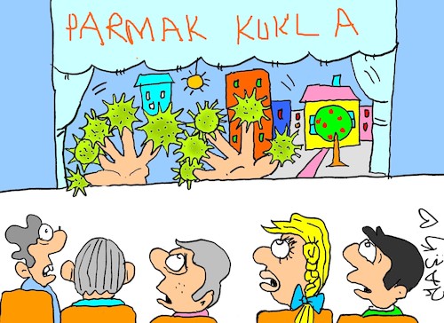 Cartoon: finger puppet (medium) by yasar kemal turan tagged finger,puppet