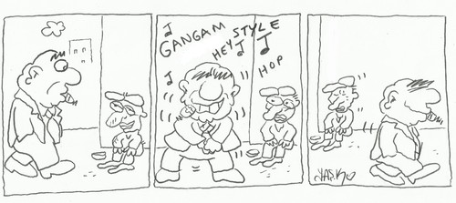 Cartoon: Gangnam Style (medium) by yasar kemal turan tagged gangnam,style