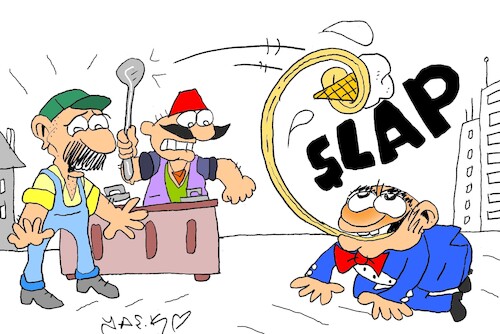 Cartoon: good reflex (medium) by yasar kemal turan tagged good,reflex