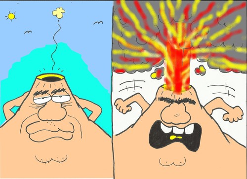 Cartoon: Grimsvötn volcano (medium) by yasar kemal turan tagged europe,disaster,iceland,volcano,grimsvötn
