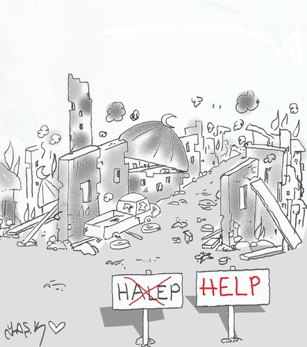 Cartoon: help ! (medium) by yasar kemal turan tagged help