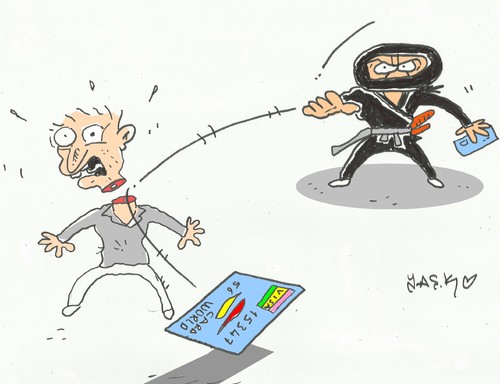 Cartoon: in Turkey credit card (medium) by yasar kemal turan tagged in,turkey,credit,card
